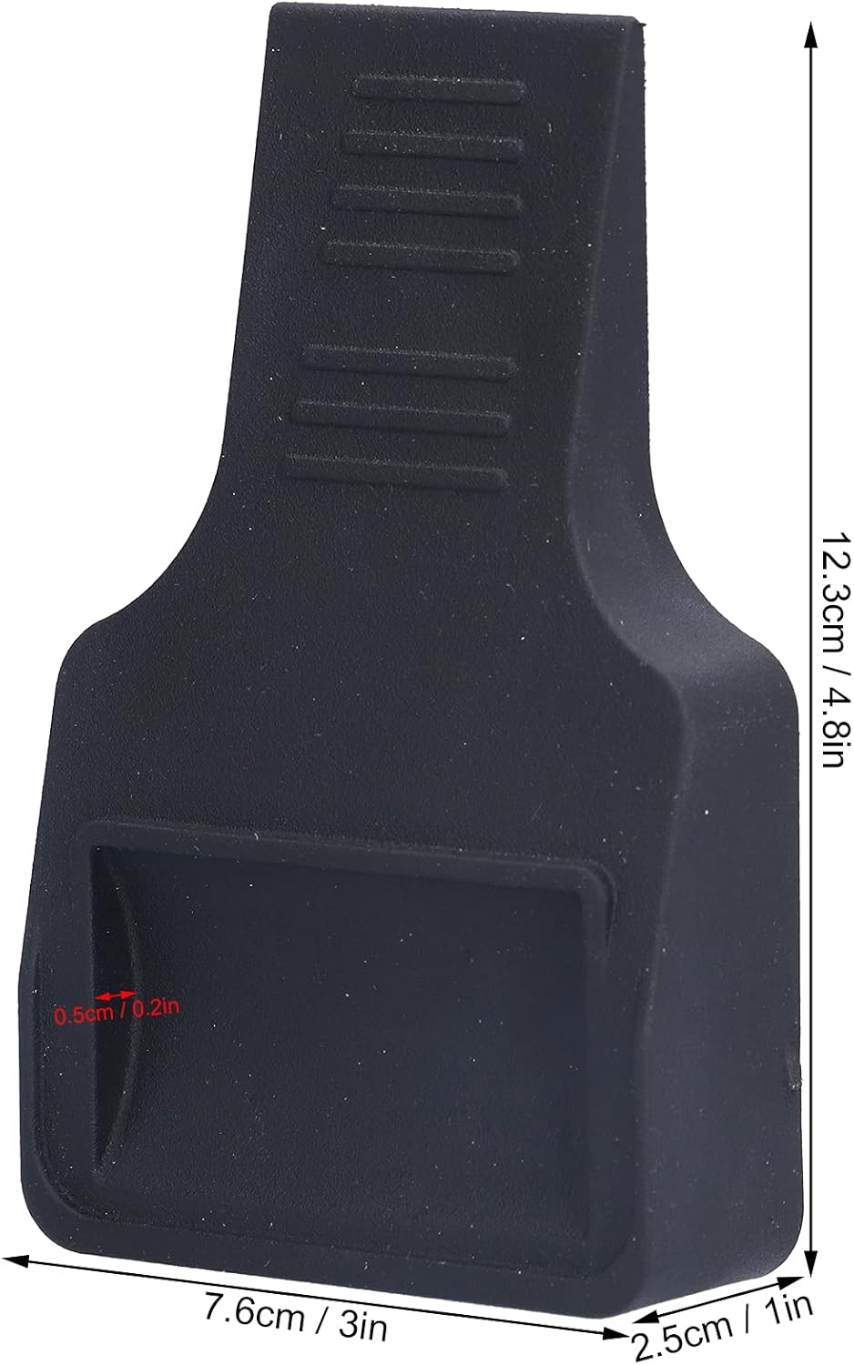 4Pcs U Shaped Wheel Stoppers, Furniture Caster Cups with Concave V Groove Design, Non Slip Wheel Locks for Sofas Beds Chairs, Black Rubber Floor Protectors for Home