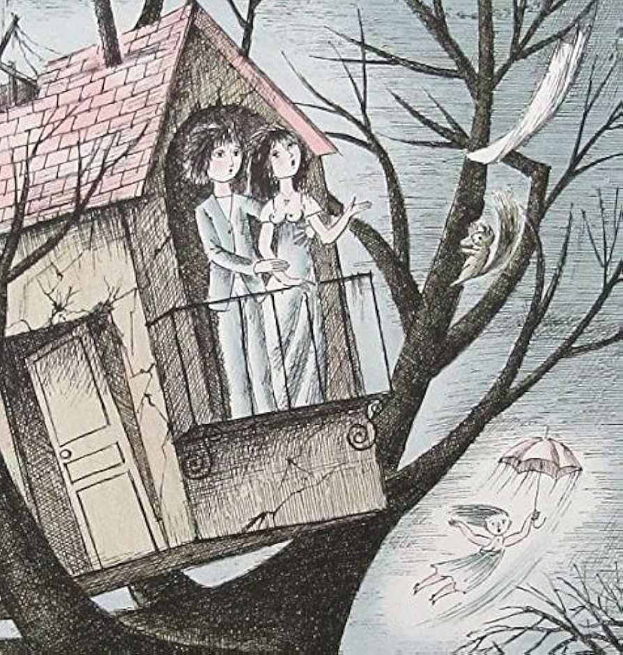 Amazon.co.jp: レイモン・ペイネ『恋の嵐のあと』リトグラフ