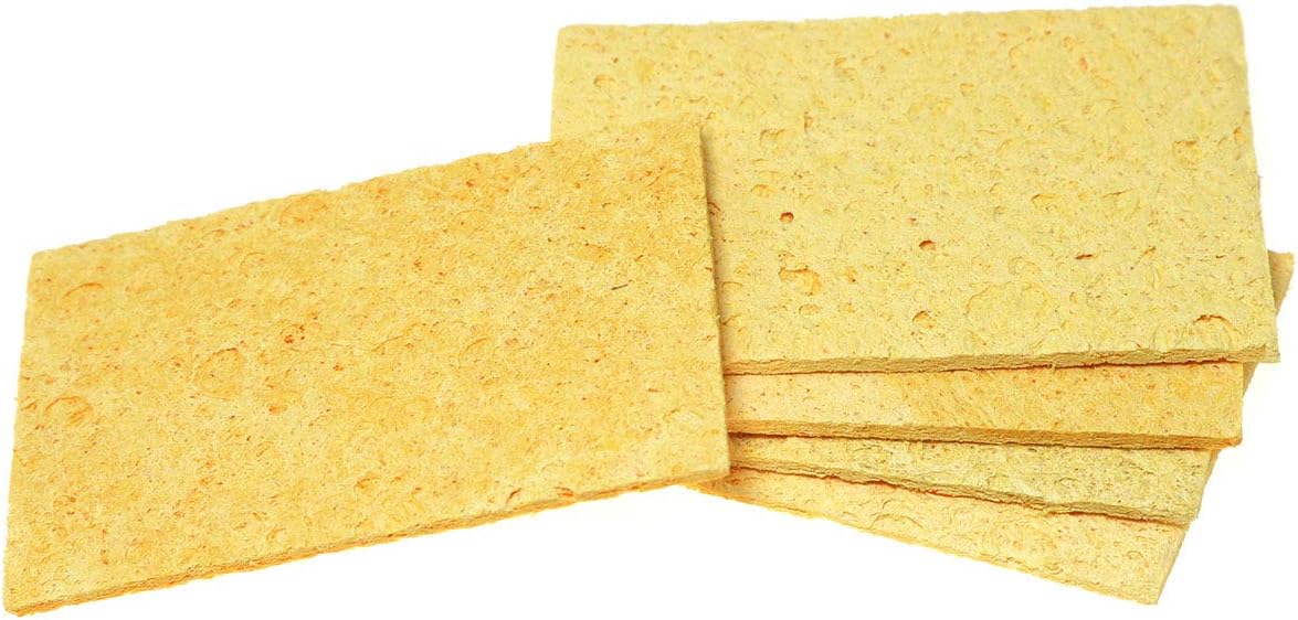 MEETOOT 6pcs Soldering Iron Cleaning Sponge 50x35mm Square Sponge High Temperature Sponge Welding Platform Sponge Welding Clean Pads