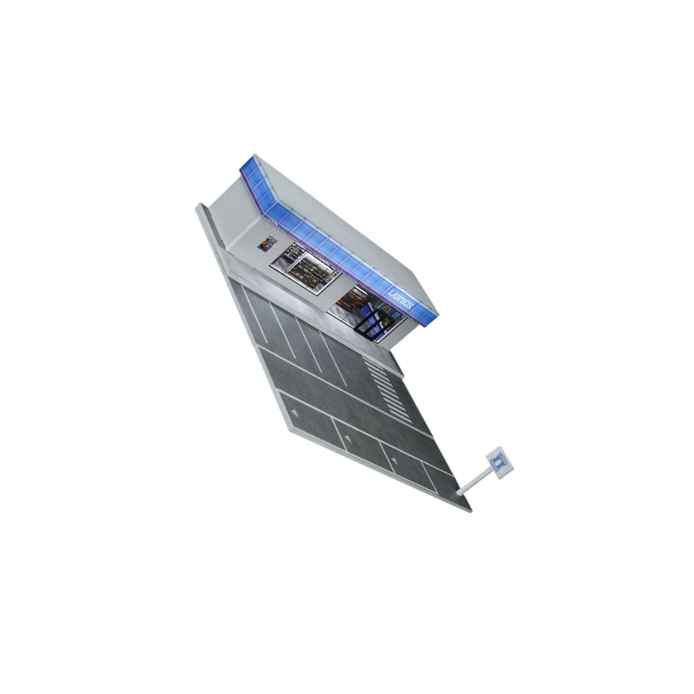 Gablota na modele samochodów odlewanych ciśnieniowo w skali 1/64 z oświetleniem na miniaturowe lalki i figurki akcji