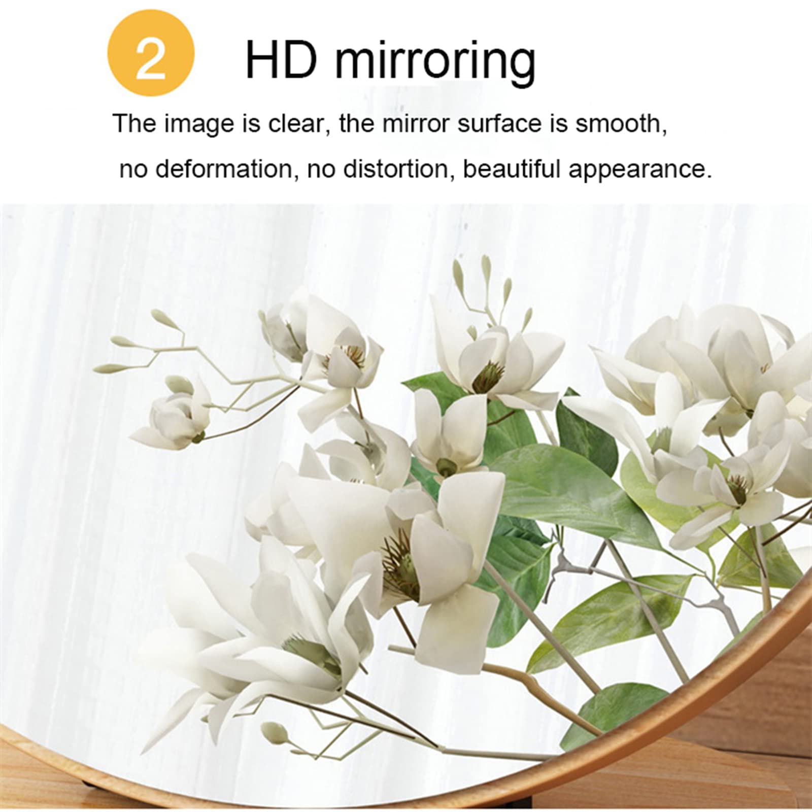 Lurrose Miroirs De Maquillage En Bois, Miroir De Maquillage