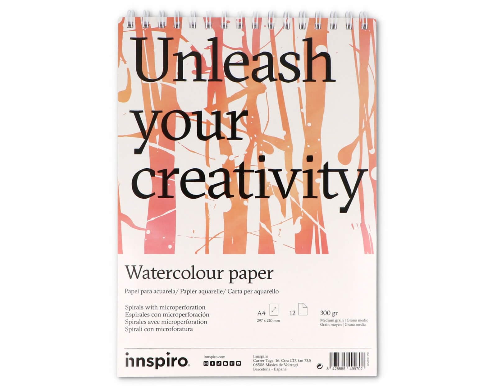 A4 Watercolour Paper pad 12 Pages 300 g.
