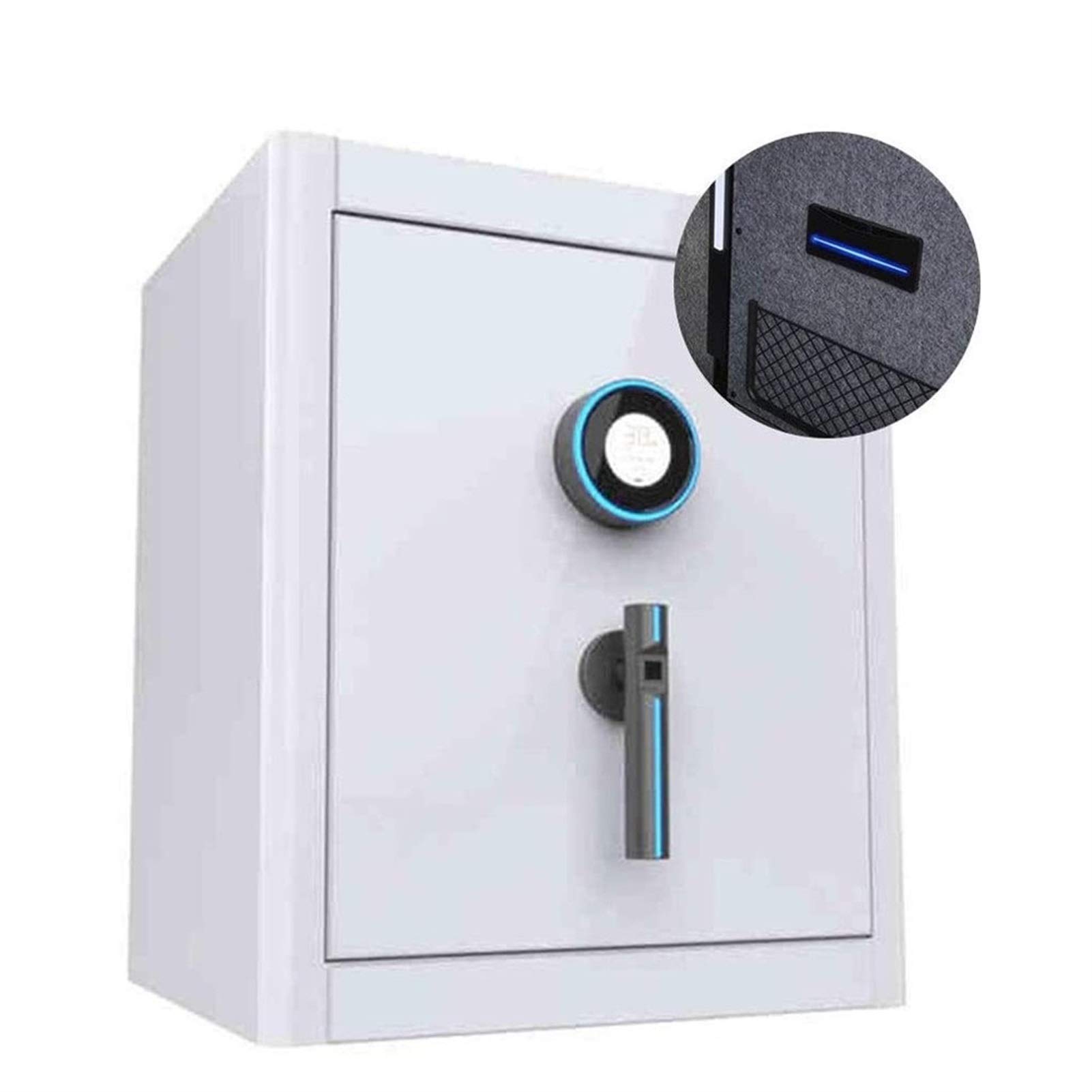 Caja fuerte ignífuga impermeable de gran capacidad, cerradura electrónica de contraseña y huellas dactilares para oficina en casa, armario antirrobo para dinero en efectivo, objetos de valor y