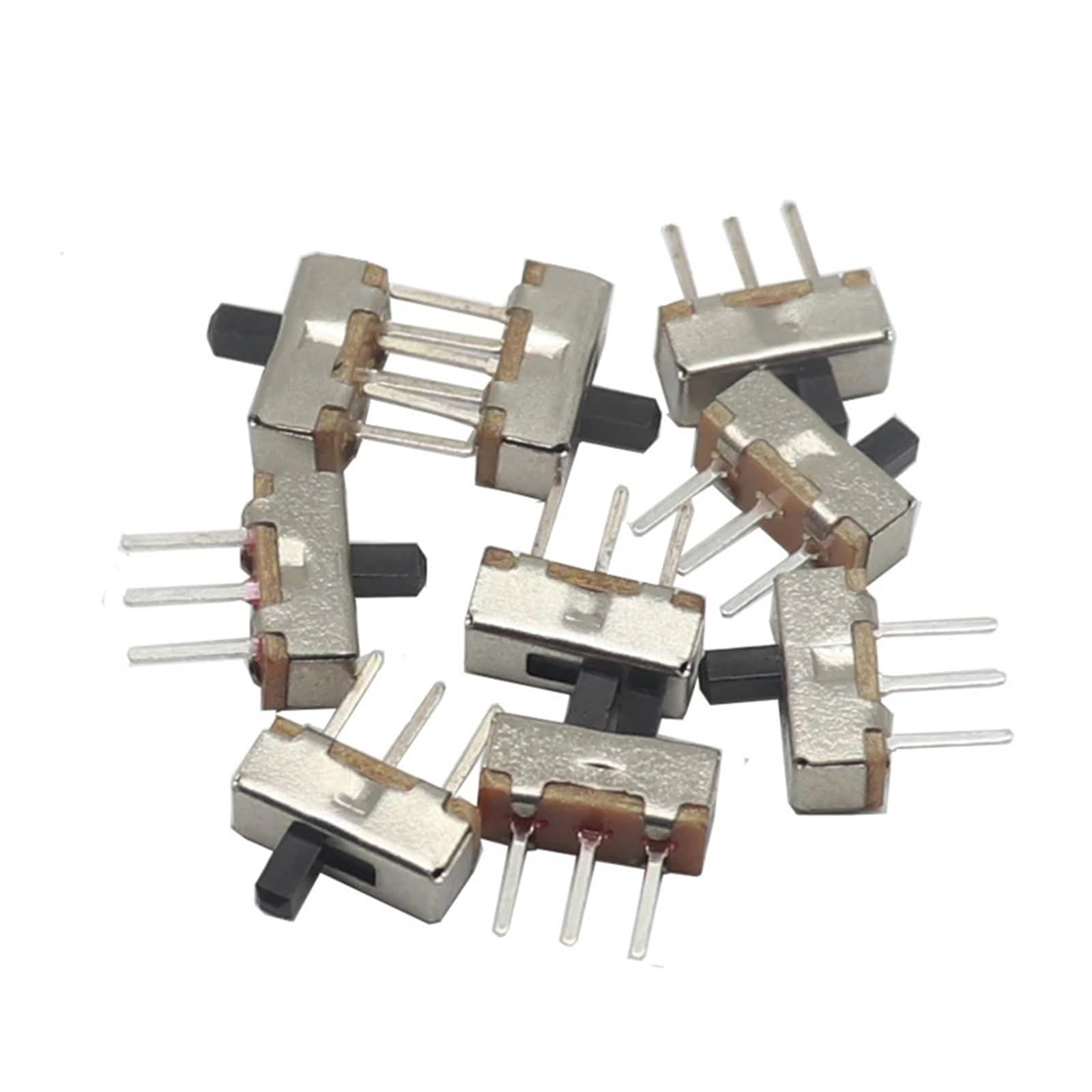 Interruttore a bilanciere, Manopola alta Vert Micro Mini Interruttore a levetta on-off a scorrimento 3 pin 1P2T 2Pos Maniglia mm 10/30/50 pezzi