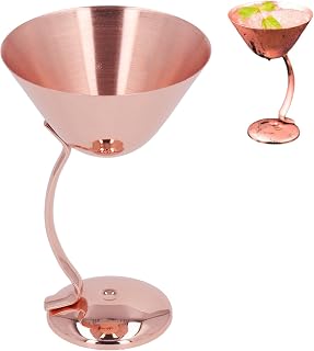 Stainless Steel Wine Glass, 5oz Unbreakable Cocktail Glasses with Unique Opening Design Ideal Outdoor Martini Glasses for Boating RV Bar Wedding Parties