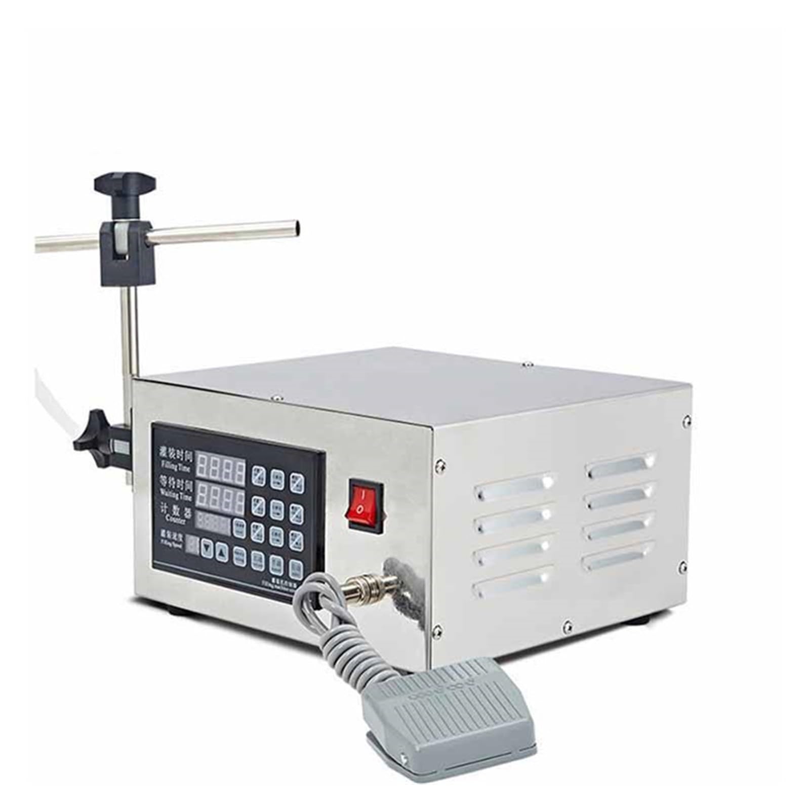 Máquina llenadora de líquidos, máquina llenadora con pesaje, máquina llenadora de líquidos semiautomática con bomba digital para jugo, agua y aceite, llenado de líquidos con alta precisión y funcion