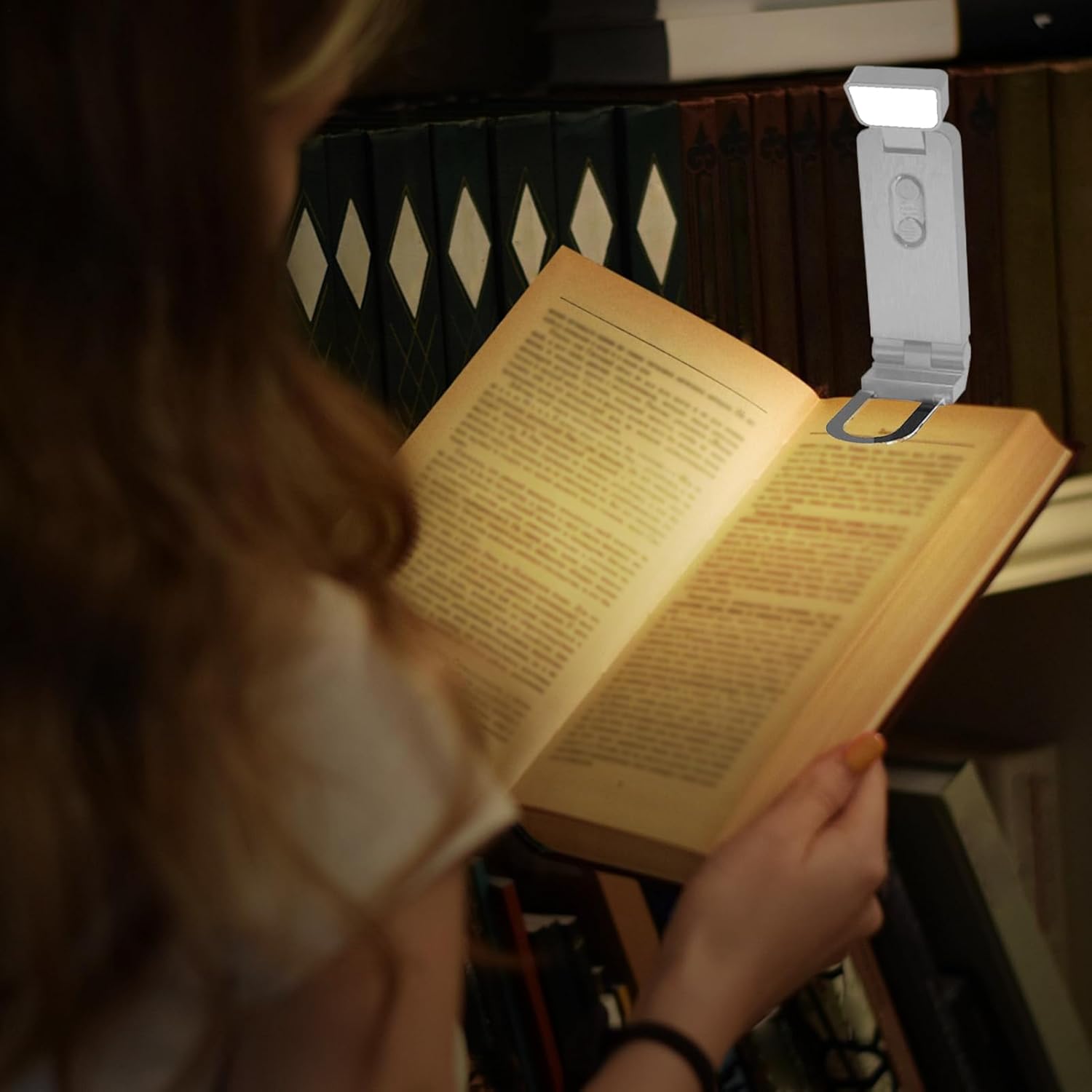 Booklight with Clip - Rechargeable Book Light Clip on 45-Minute Timer | Desk Lamp 6 Level Brightness for Travel Craft Table Bedside Library Dorm Room Kids Table Computer