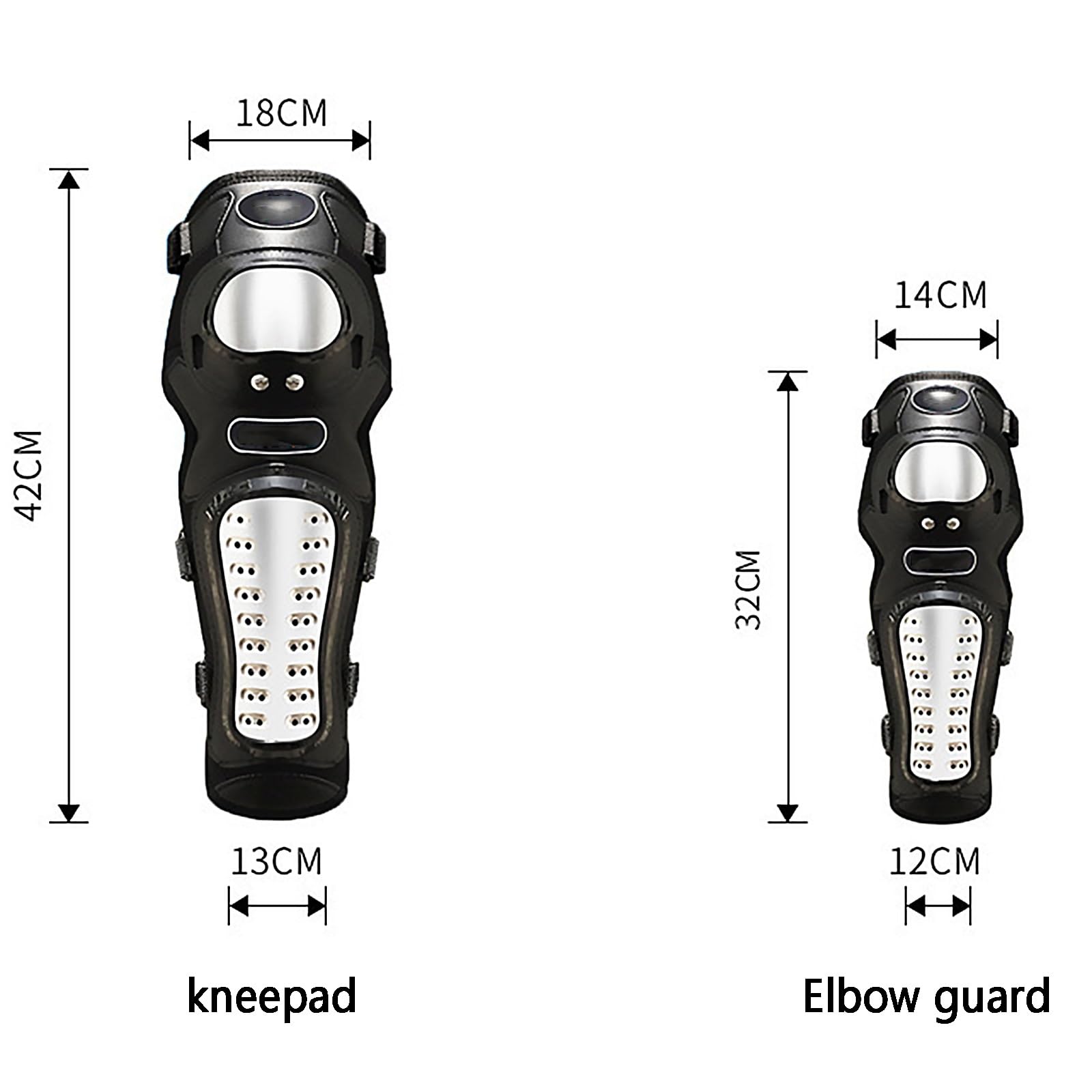 4 szt. Ochraniacze na kolana motocyklowe, dla dorosłych, motocrossowe, ochraniacze na łokcie, ochraniacze na golenie, wyścigi motocrossowe, zestaw ochraniaczy motocyklowych ze stali stopowej do jazdy