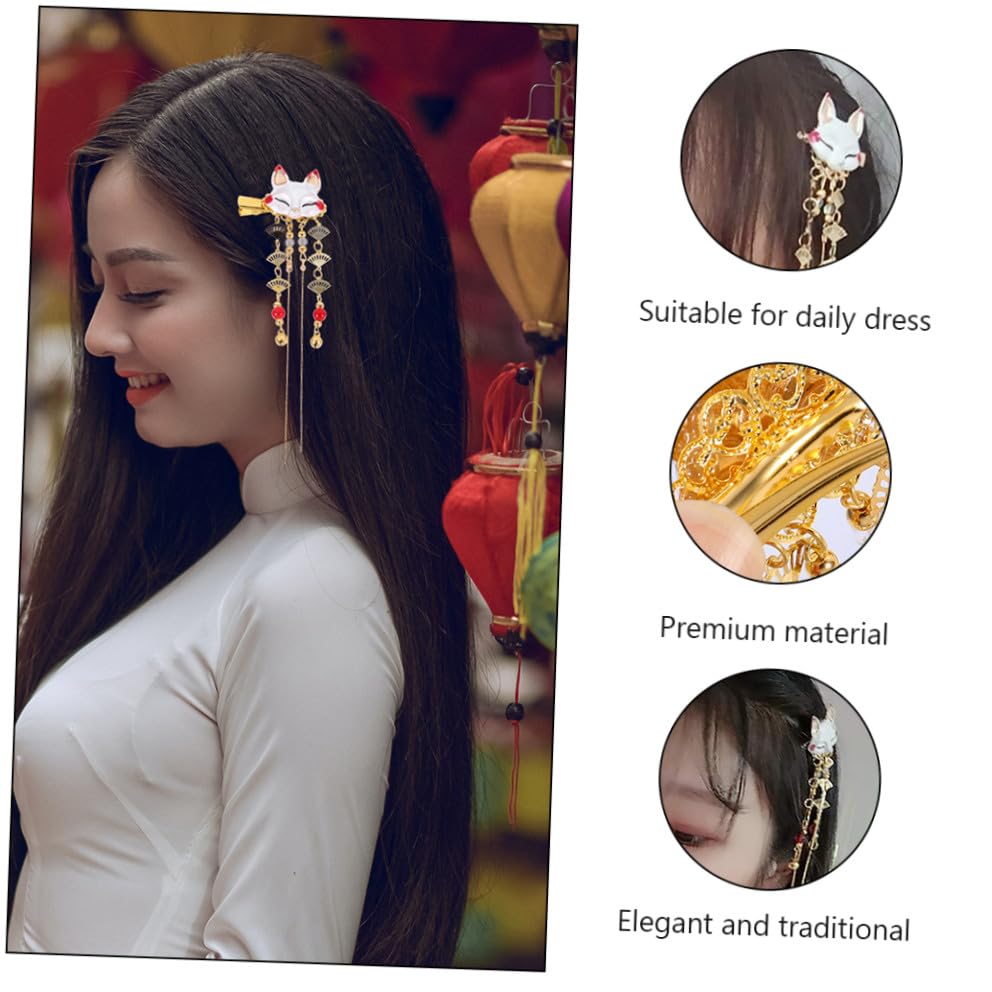 Épingles à cheveux en alliage travaillé et barrettes renard traditionnelles