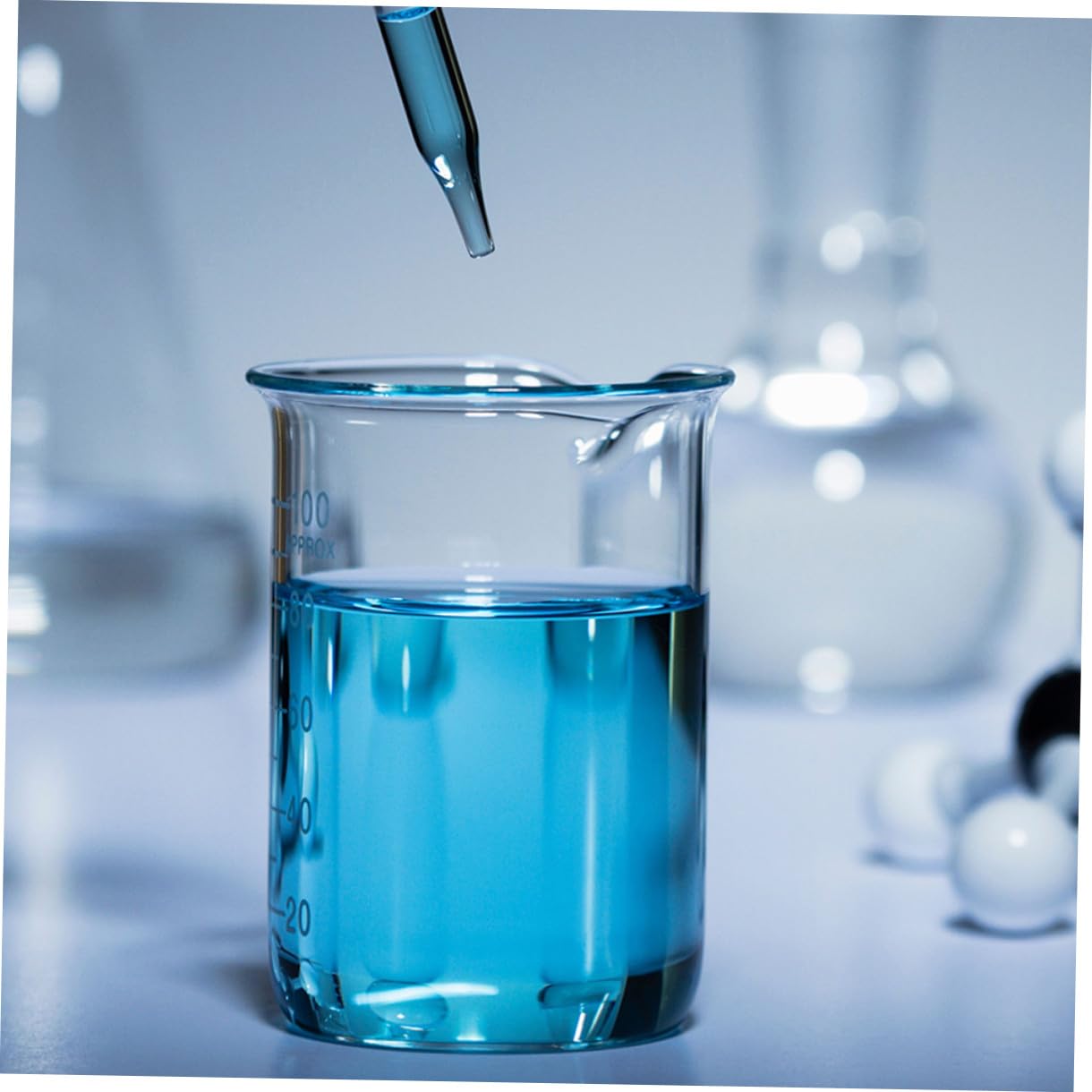 CALLARON 10 Stück Messbecher aus Transparentem Glas 100 Ml Flüssigkeitsmessbecher mit Skala Kompakt und Leicht Geeignet für Labor und Präzises Abmessen