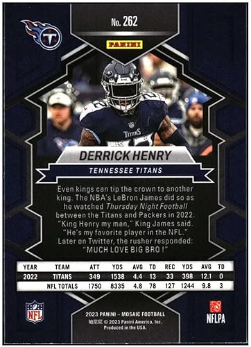 Miniatura 2 de DERRICK HENRY 2023 Panini Mosaic National Pride #262 NM+-MT NFL Football Titans