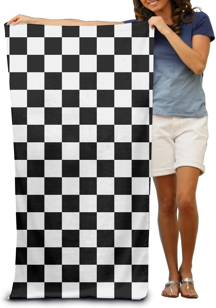 Happybeth Black And White Stripes Microfiber Beach Towel Quick-drying SPA Towels Swimsuit Bath Blanket For Women& Men,Girls&Boys