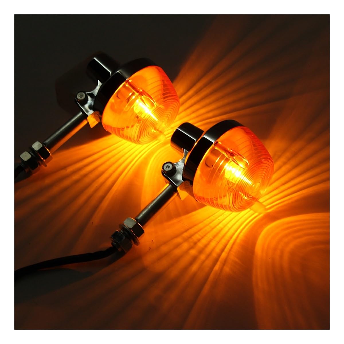 INEOUT Indicateurs de Tournage de Moto Clignotants de moto clignotants clignotants lampe ambre pour XL100 C70 CT70 CT90 CB350 CM400 CB450 CB750