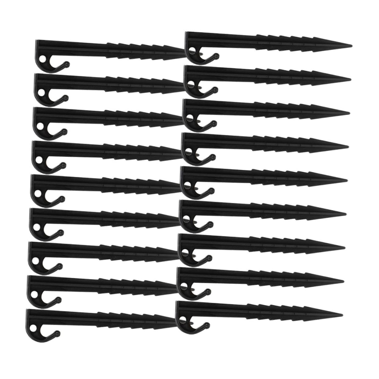 Supvox 3 Sätze Heringe Tent Poles Zeltschrauben Zeltbefestigungsnagel Zeltstangen Im Freien Pavillon Zelt Campingzubehör Erdspieße Zur Befestigung Von Zelten Plastik Pp Black 40 Stück * 3