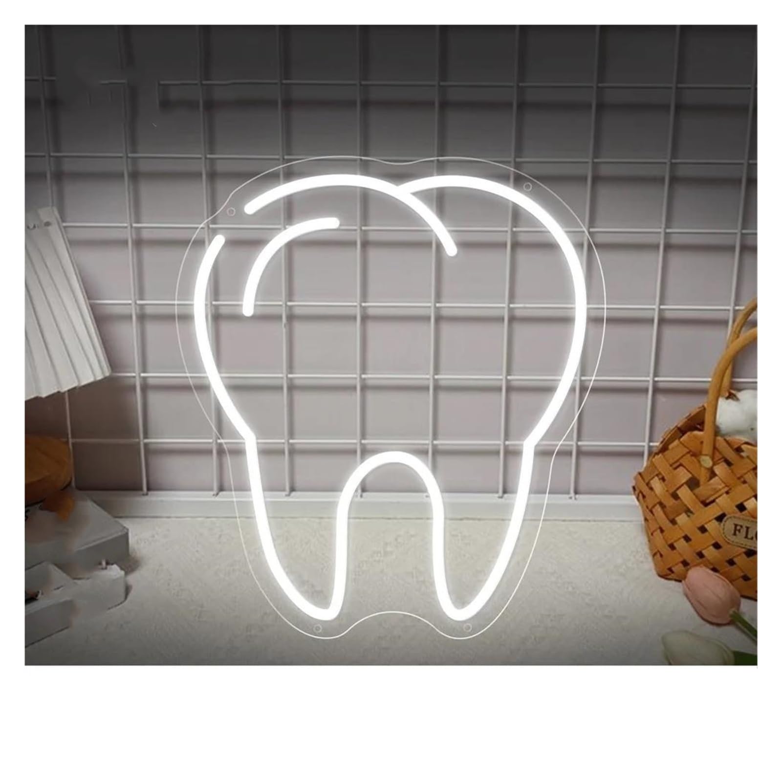 Insegna al Neon Insegne Al Neon A Per La Cura Dei Denti Alimentate Tramite USB, Luci Notturne Per Denti, Luci Da Parete 3D E Decorazioni Per Feste In Camera Da Letto