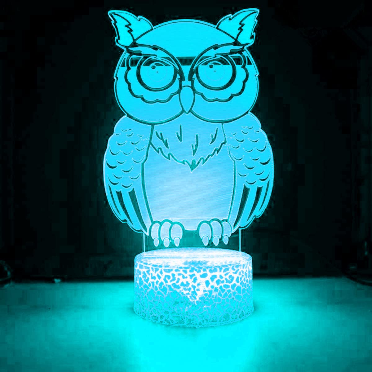 Veilleuse Éléphant 3D LED Lampe Optique Illusion Veilleuse Enfant Pour Chevet Table Bureau