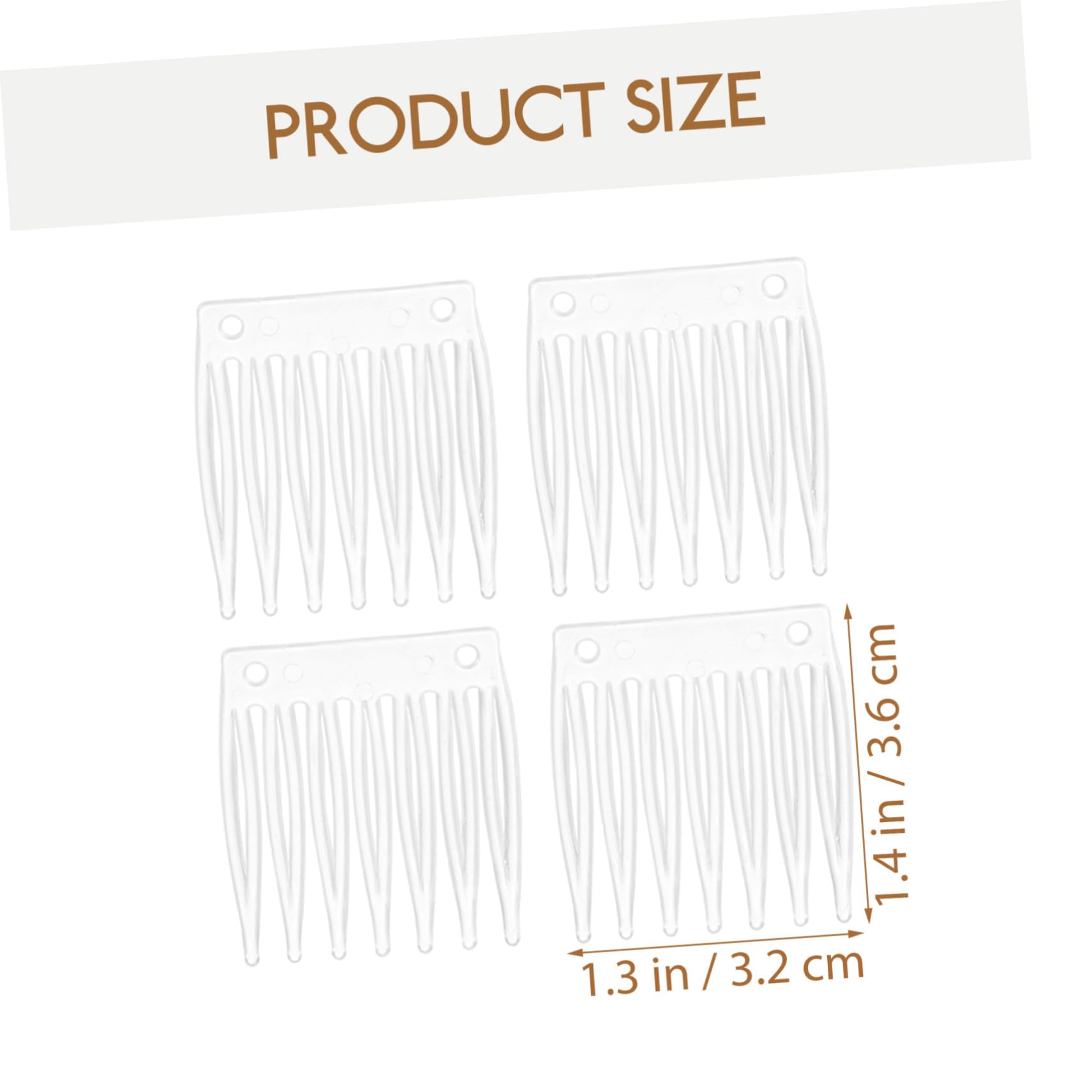 NULYLU Wig Caps Clips Supply 50pcs White Plastic Clips for Wig Caps Clips Fittings Easy to Use