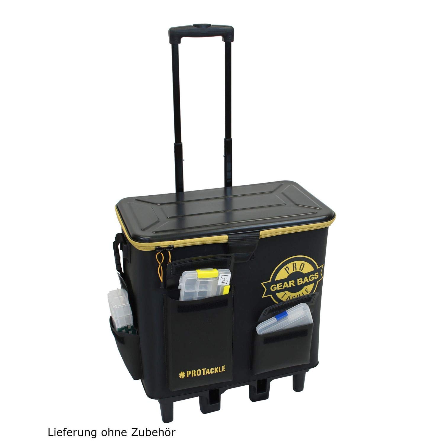 Angelsee-Trolley - wasserdichte Eva Angeltasche mit 51L Stauraum, Abnehmbarem Transportsystem und Sitzmöglichkeit bis 100kg