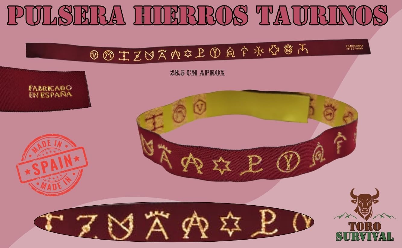 Pack navaja árabe con carraca 3Cr13MoV hoja espejo + monedero de piel 10,5×7 cm hecho en España + pulsera hierros taurinos (Roja)