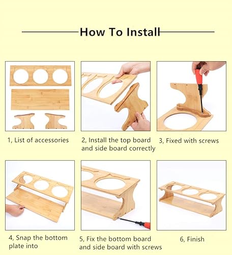 Miniatura 9 de Cuencos para gatos con soporte de madera con pendiente elevada, cuencos elevados para mascotas con soporte oblicuo para gatos, perros, gatitos y