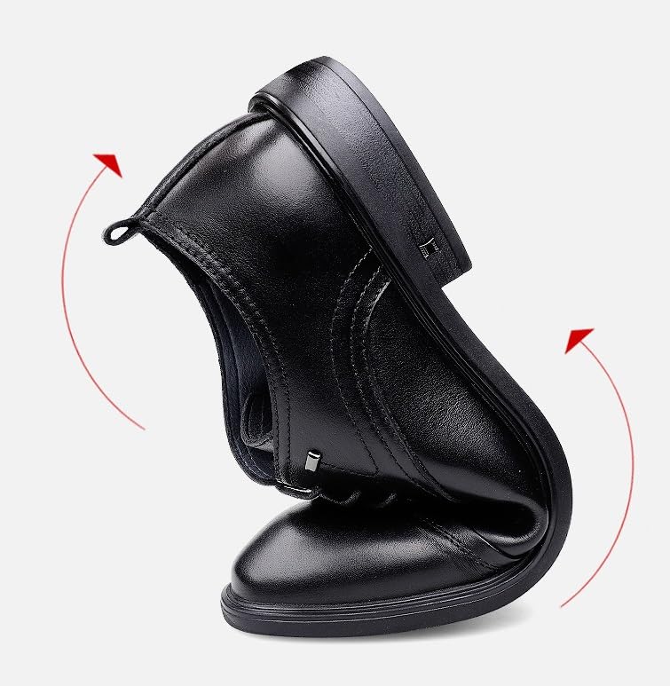 Men's Tuxedo Shoes Faux Patent Leather Lace Up Platform Block Heel Business Oxford Shoes Men Slip On Pointed Toe Derbys Classic Formal Shoes for Men4