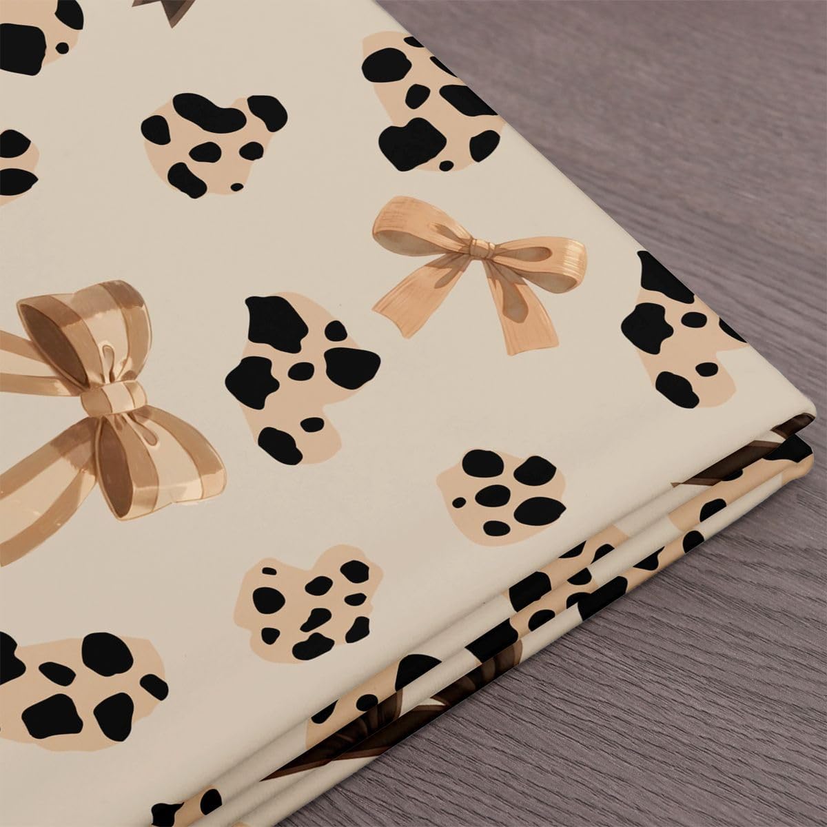 Homewish Grid Bow Fabric by The Yard,Butterfly Bowknot Leopard Print Upholstery Fabric for Sewing Lover,Trendy Outdoor Fabric Crafting Supplies,Cheetah Bows 3 Yard,108" L x 59" W image 5