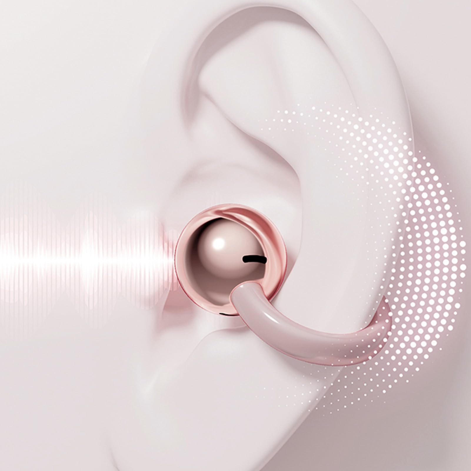 Bewinner Écouteurs Bluetooth à Clipser, 8 Modes de Traduction (Pink)
