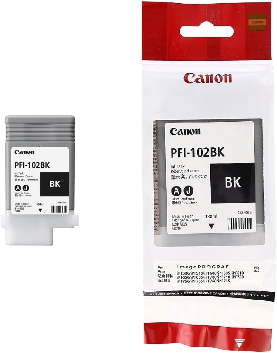 CANON Canonamp;reg; - 0895B001(PFI-102) Ink, 130 mL, Black - Sold As 1 Each - Maximizes The Potential of Your Canonamp;reg; imagePROGRAF Printer.