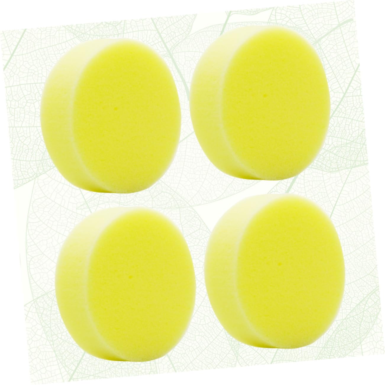 VALICLUD Lot de 4 Éponges de Nettoyage Jaune en Éponge pour Voiture et Chaussures Cirer Efficaces pour Éliminer les Taches