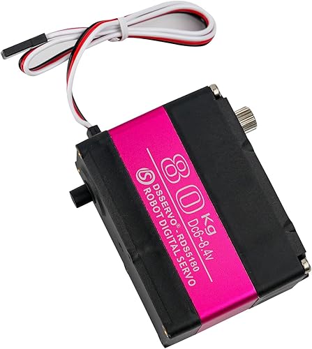 Miniatura 8 de RDS5180 176.4 lbs 7.4V Servos de doble eje, IP66 impermeable de alto par de engranaje de metal RC servo digital con montaje en forma de U para robot