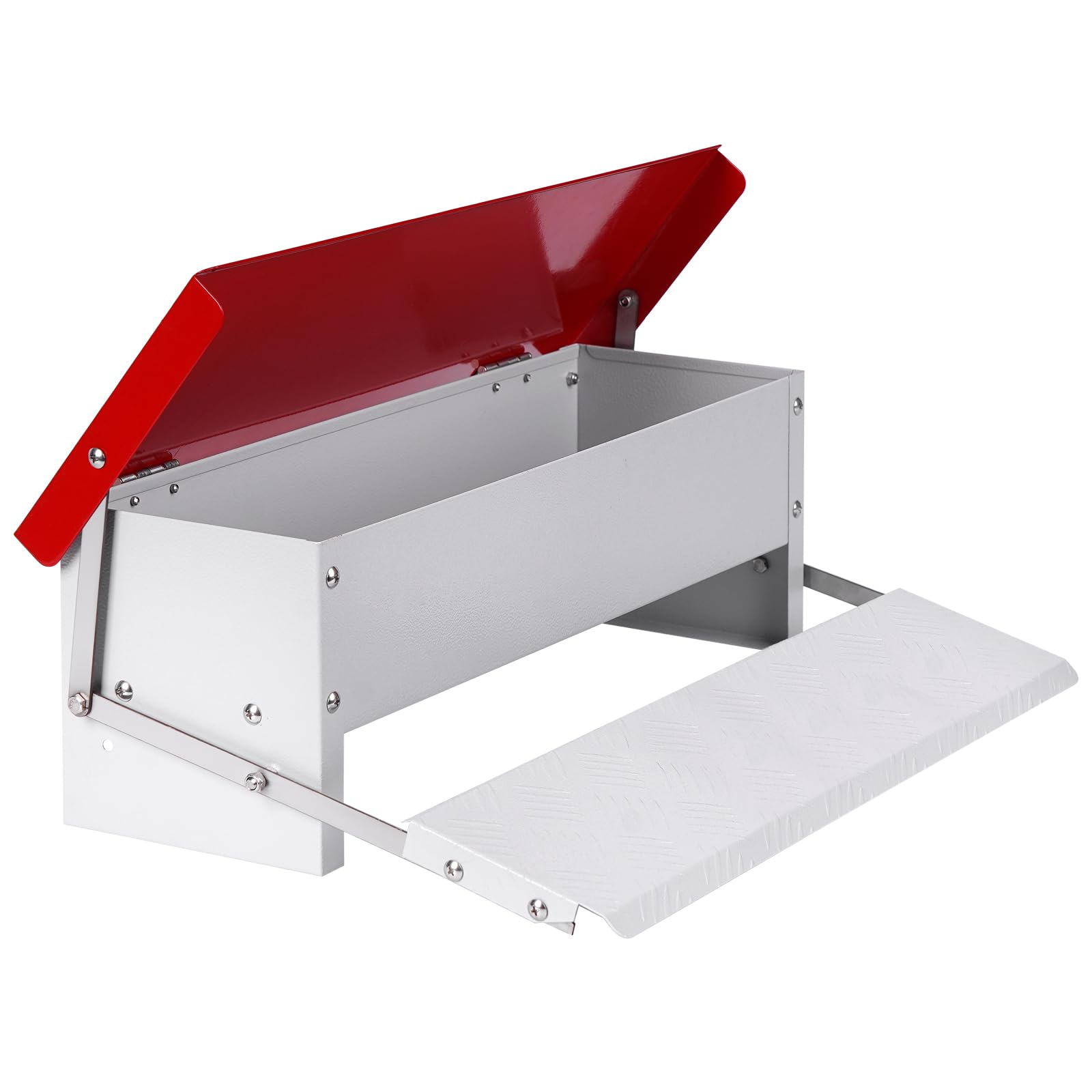 Alimentatore Automatico per Pollame, Mangiatoia per Galline per 5 Kg di Mangime, Mangiatoia Impermeabile per Polli, Tacchini, Oche, Anatre, Mangiatoia a Pedale