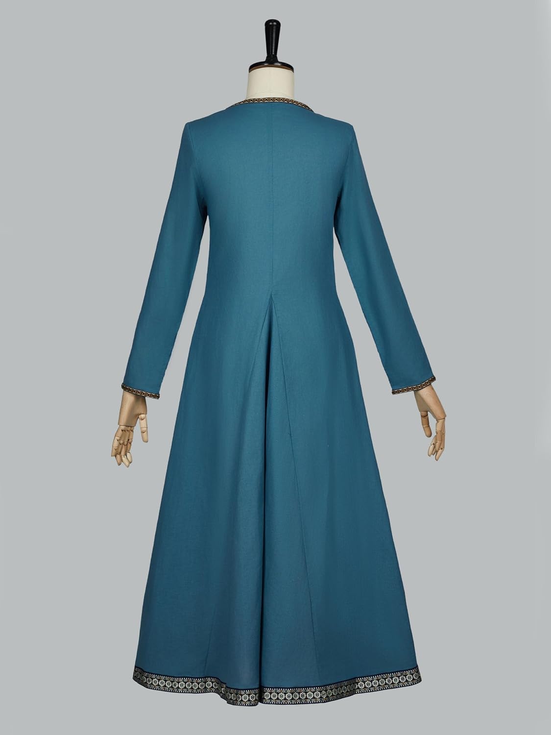 miccostumes Women's Viking Dress Medieval Costume Linen Blend Long Sleeves Renaissance Underdress - Image 4