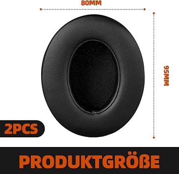 Replacement Ear Pads for Beats Studio 3 Wireless Compatible with Beats Studio 2 & 3 Wired/Wireless/Model B0501/Model B0500 Headphones Earplugs with Soft Protein Leather & Memory Foam (1 Pair)