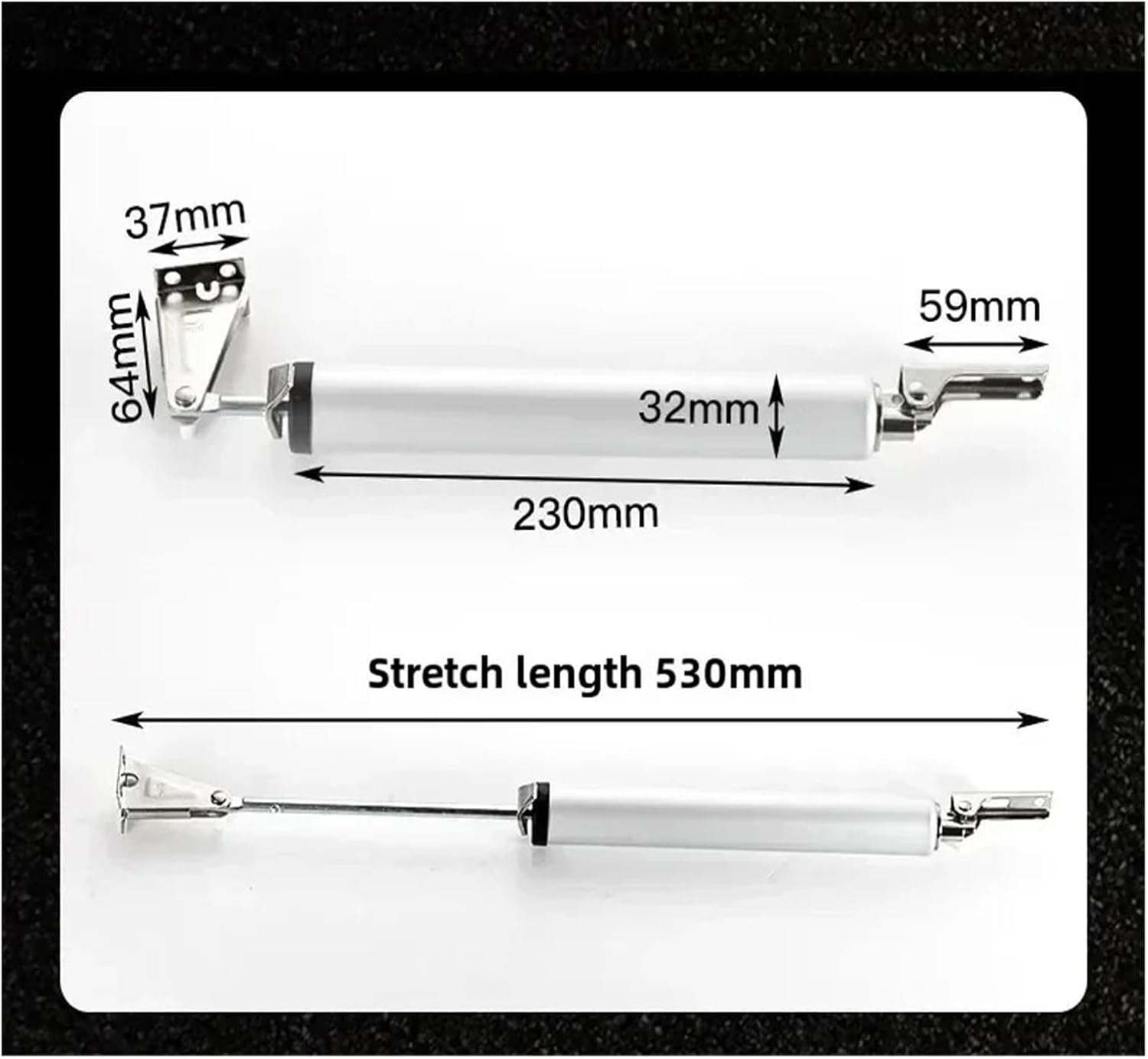 Pneumatic Adjustable Speed Door Closer with Soft Closing Function (35KG) and Positioning Door Stop(Brown)