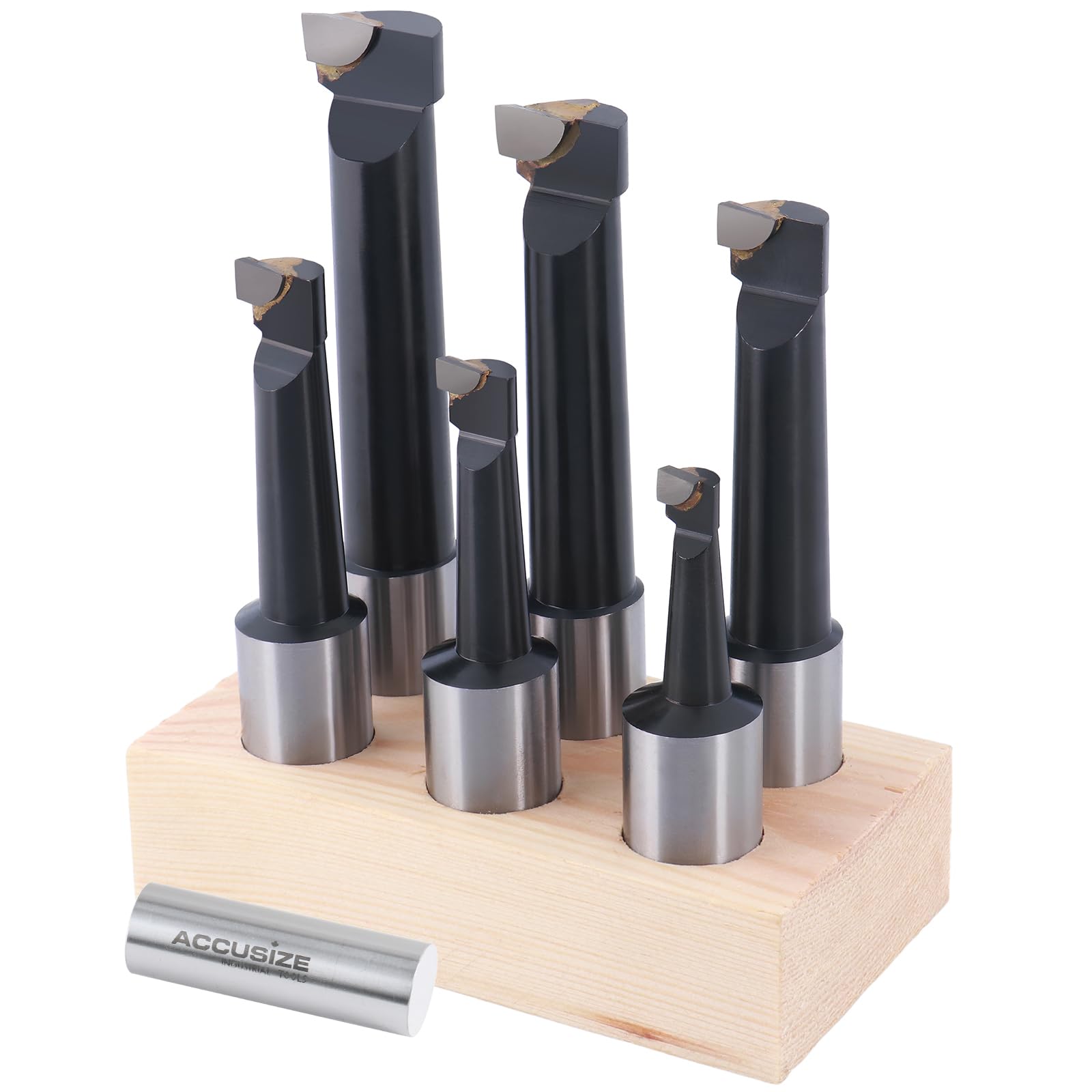 Accusize Carbide Boring Bar Set - 9 Pcs, 1/2 Inch -8