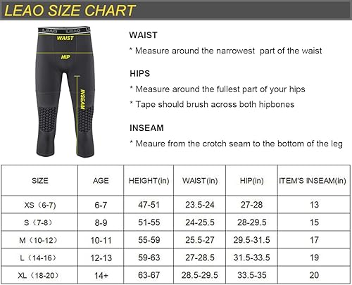 Miniatura 7 de Pantalones de compresión 34 para niños y jóvenes, con rodilleras, mallas de baloncesto frescas y secas