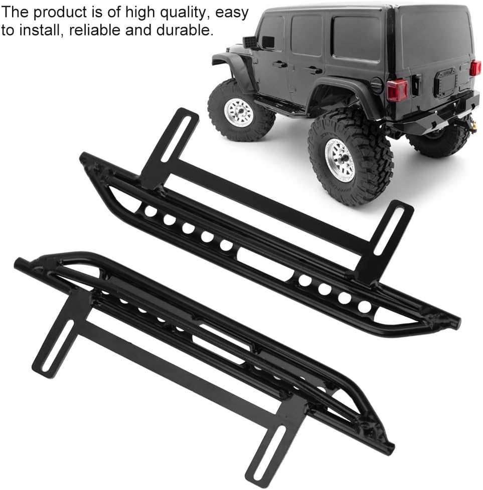 RC Metal Side Pedal, Metal Side Step Board Footboard Pedal Plate for Axial SCX10 II 90046 Crawler 1/10 RC Car