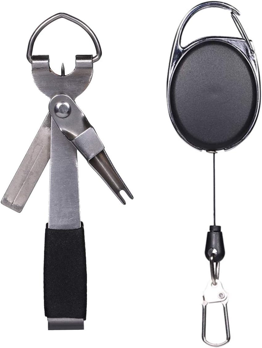 BB Hapeayou Fishing Zinger Retractor 3 in 1 Quick Knot Tying Tool