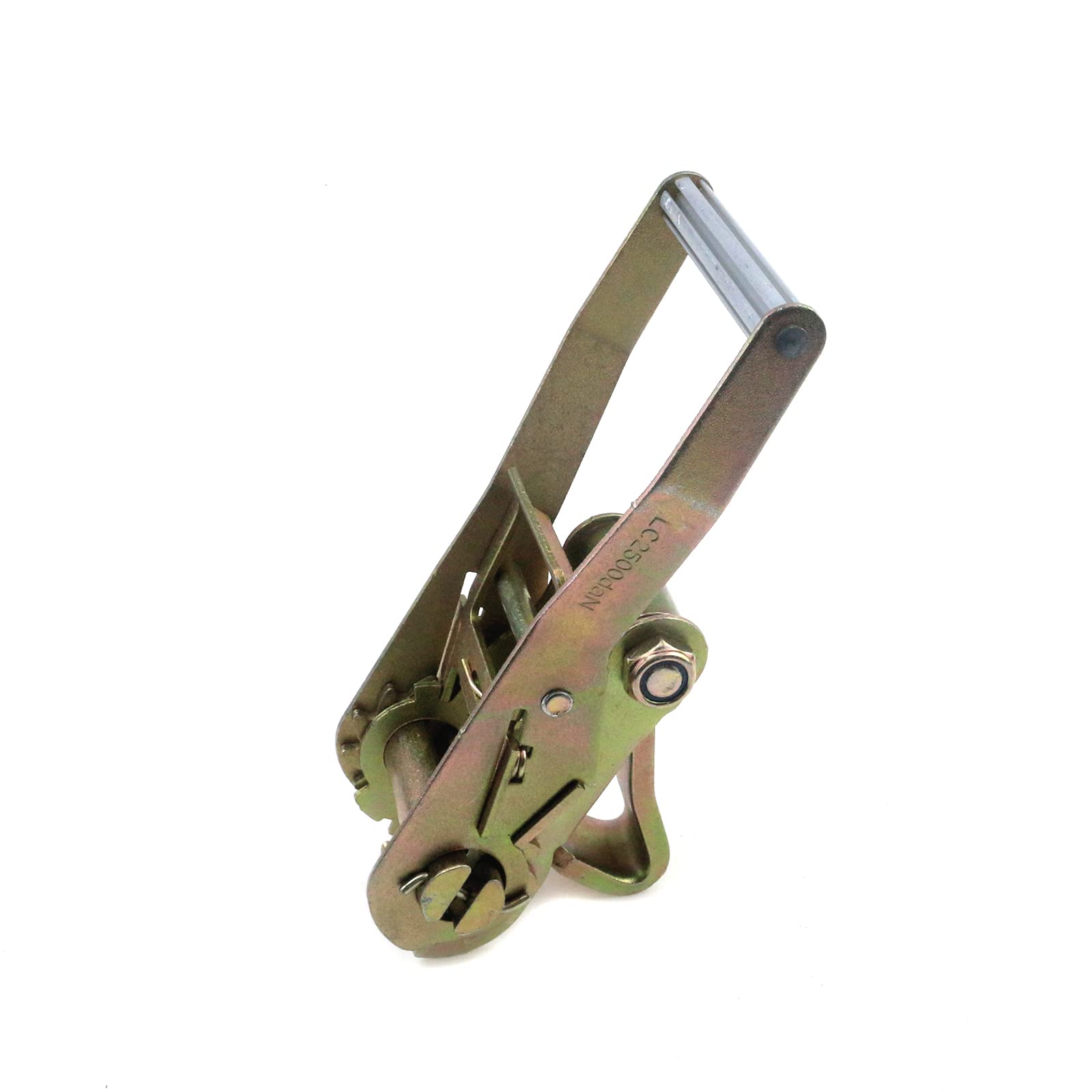 KUMGROT 2 cinghie a cricchetto da 5,1 cm, per carrelli di traino, auto, camion, rimorchi, con gancio a J, adatte per larghezza della cinghia 50 mm, carico 5000 kg