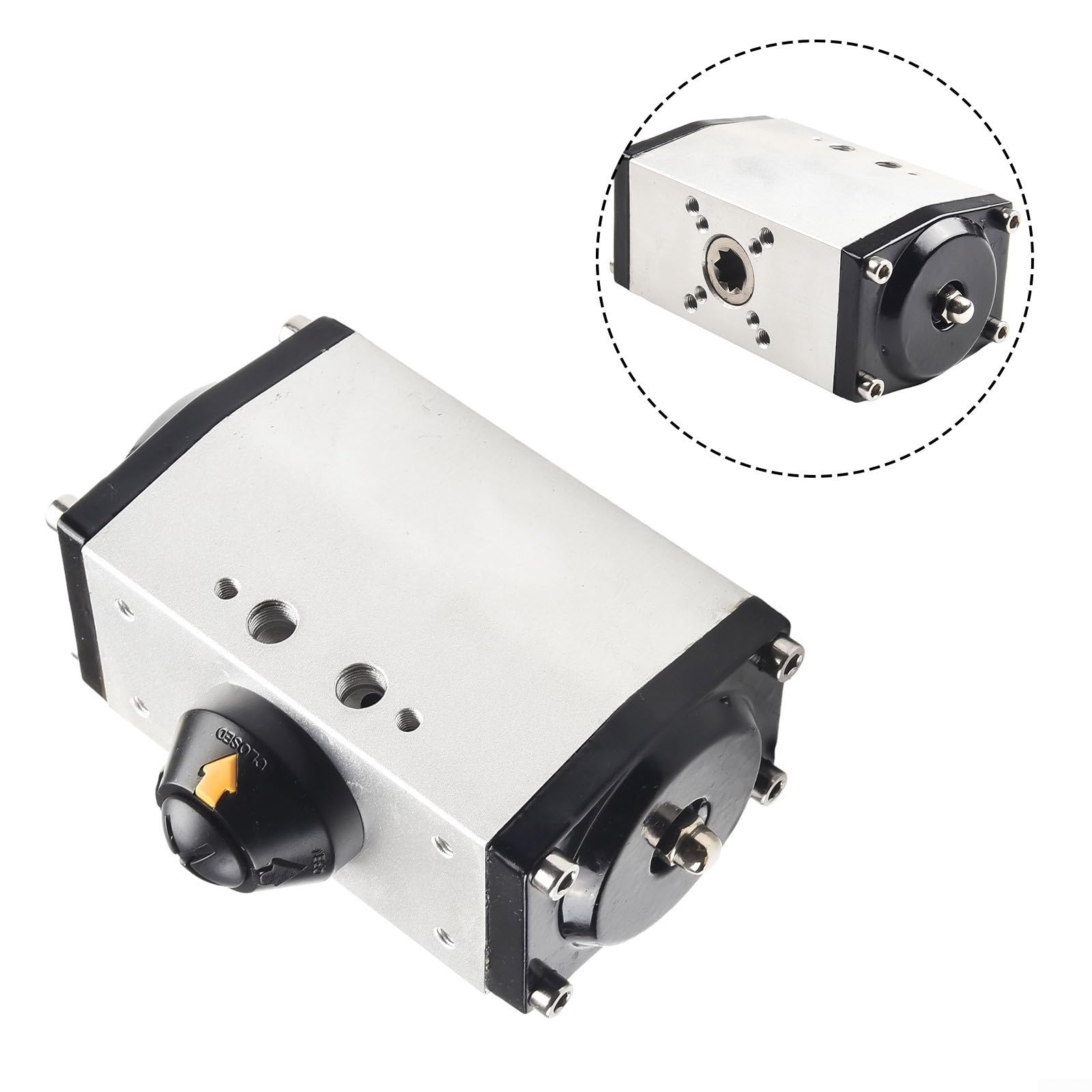 Attuatore pneumatico AT40/AT52 Valvole a sfera ad azione 90°, corpo in alluminio, pressione nominale 0,3–0,7 MPa, automazione e controllo di processo (GT63)