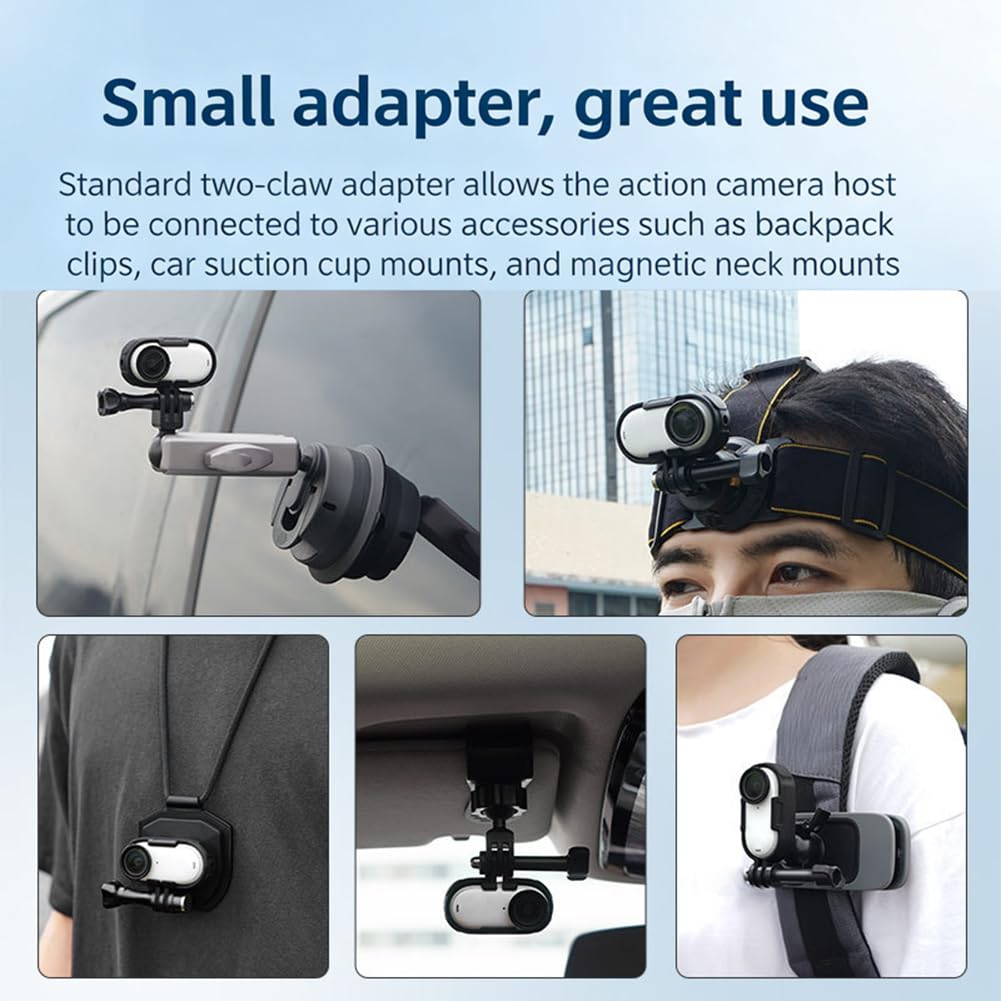 Support vélo dédié pour appareil photo Insta 360 GO 3S/3, avec cadre adaptateur, aucun accessoire supplémentaire nécessaire, rotatif à 360° et antidérapant (pour GO3S/3)
