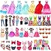 Miunana 35 Accesorios para Barbie Dolls Muñeca = 5 Vestidos De Moda...