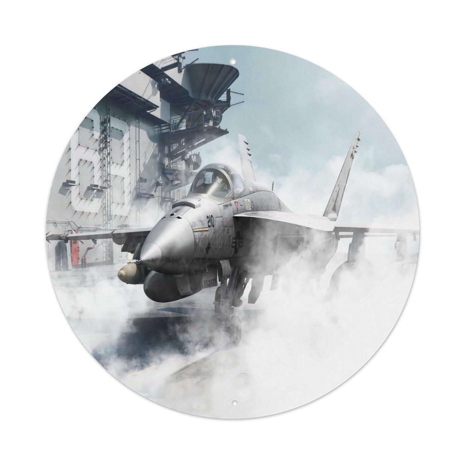 Olyhtr 8X8inch Classic Style Fa-18 Super Hornet Carrier Fighter Aircraft Metal Tin Sign
