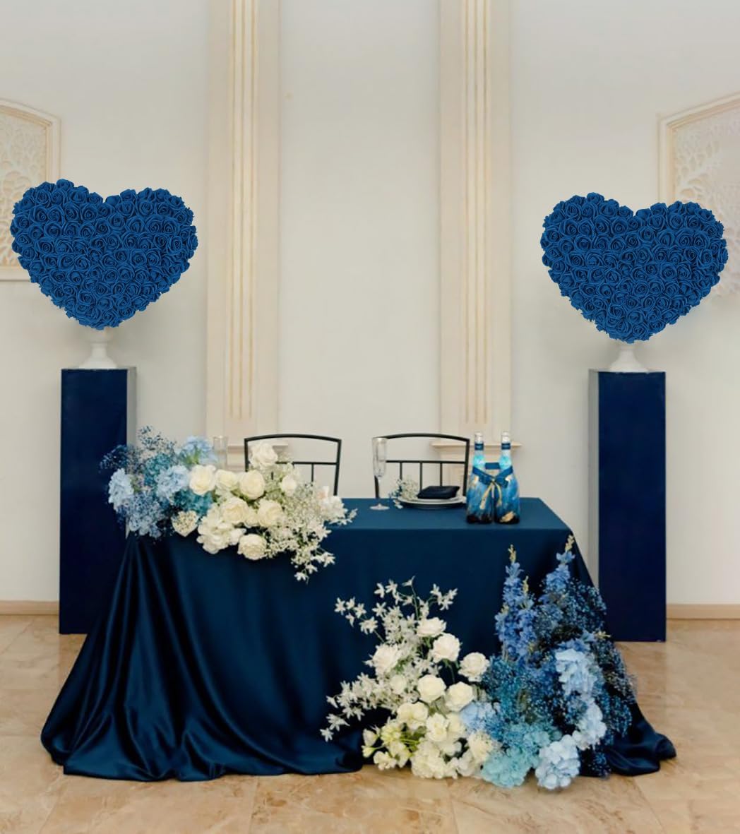 Fake Roses,200PCS Navy Blue Flowers 1.97in Foam Roses Artificial Flowers for Craft DIY Wedding Party Home Decoration(Navy Blue) - Image 6