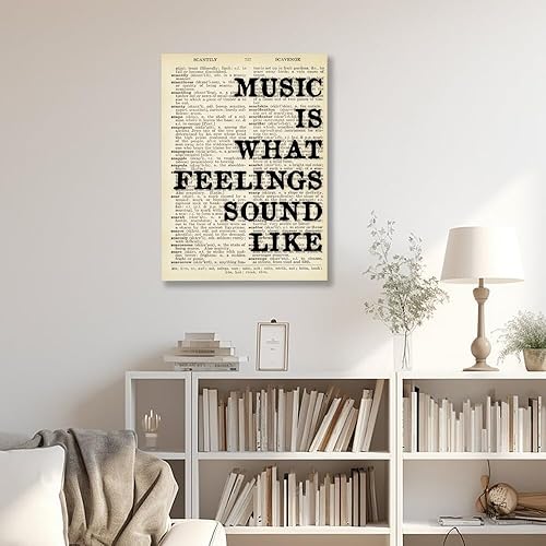 Miniatura 5 de Póster retro con diseño de tipografía, lienzo moderno para pared, diseño de música es lo que se siente como, para sala de estar, dormitorio, oficina