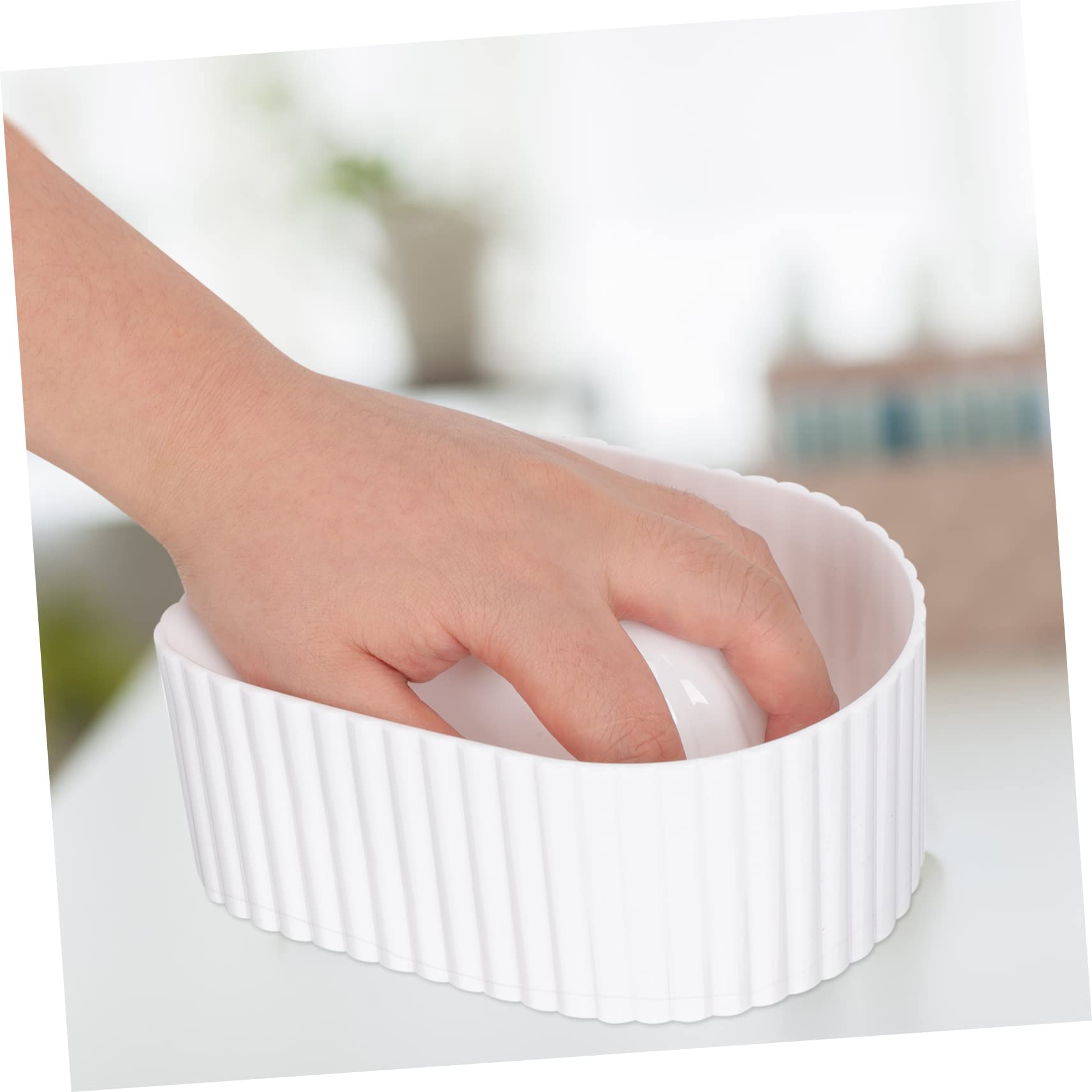 Happyyami 2 Piezas Herramienta de tazón de mano remojo Gel eliminar barniz las manos clavo cuencos de manicura Tazón para los dedos removedor de uñas Acrílico