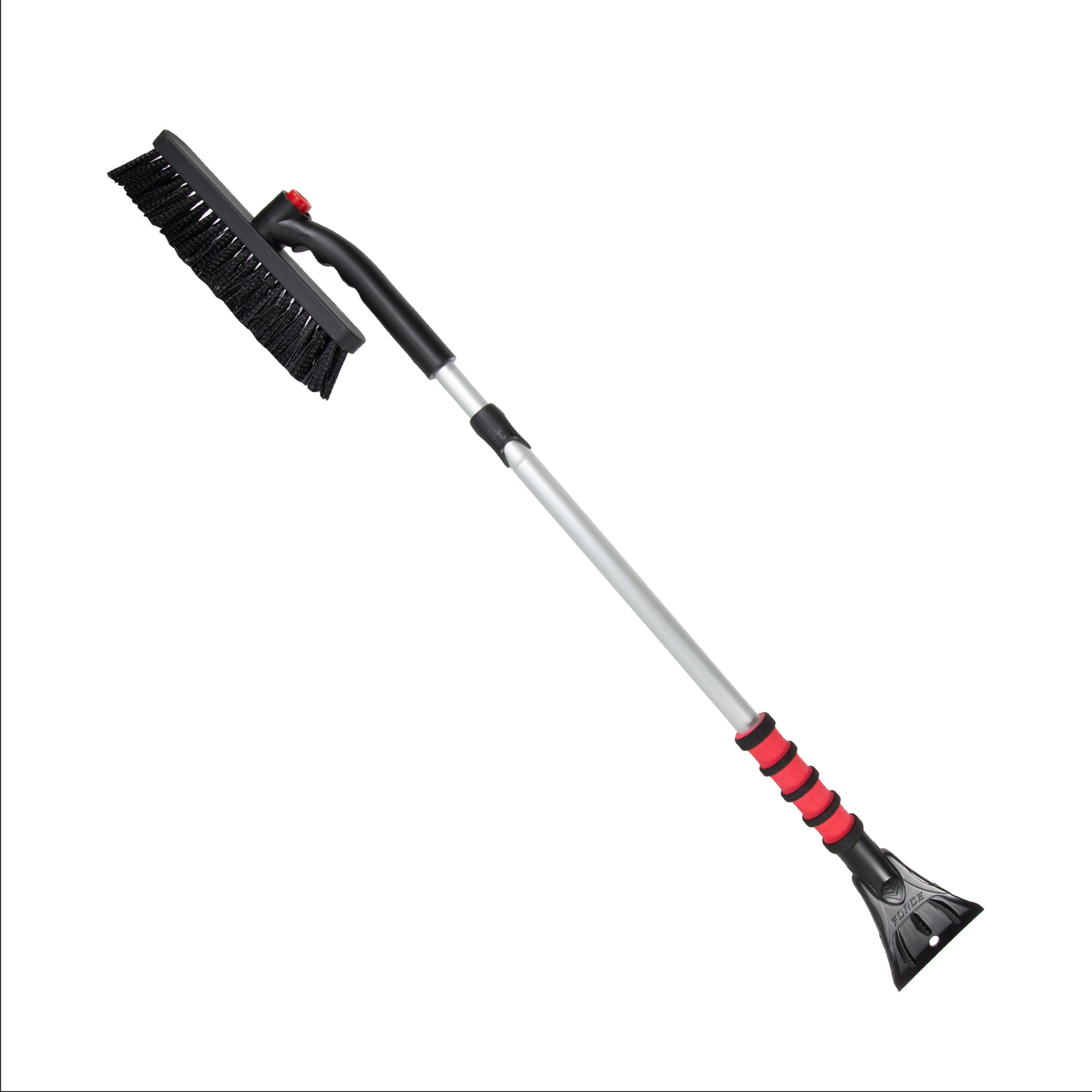 Snow Broom, Twist Lock Pivot, Assorted Colors, 51-In.