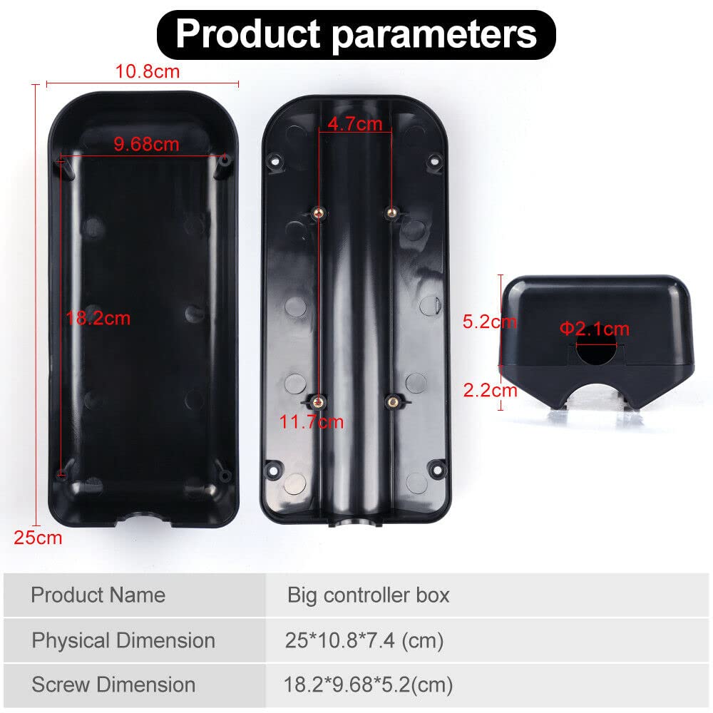 Boîte De Contrôle étanche Pour Vélo/scooter électrique - 25x10,8x7,4 Cm, Avec Vis Et Clips De Montage