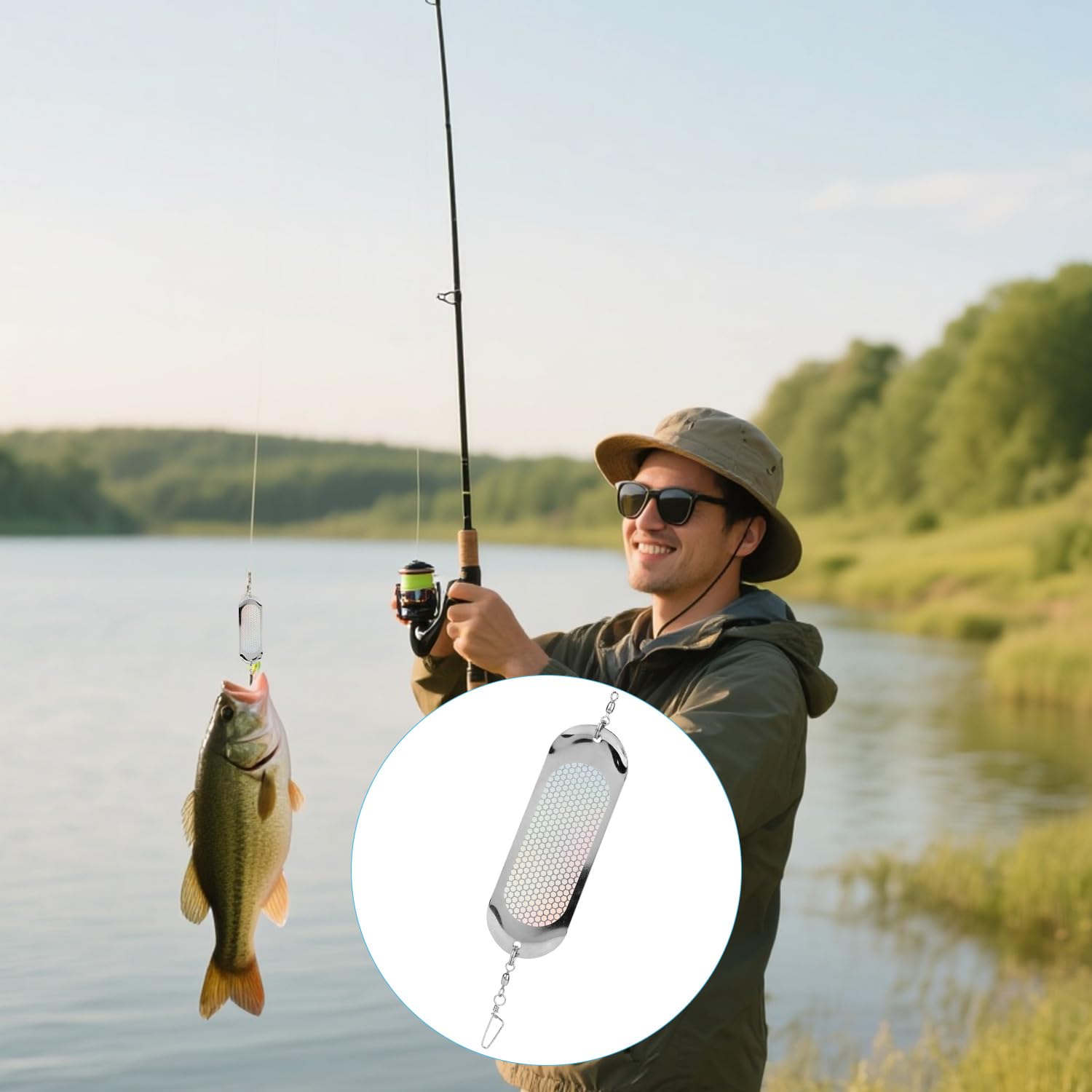 4szt Flashery Wędkarskie, 11,8 cm Flashery Przynęty na Łososia Halibuta Pstrąga Jeziorowego Niezbędne Akcesoria dla Wędkarzy