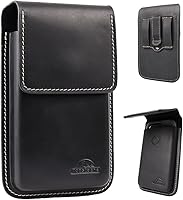 Vista 1 de Topstache Funda de cuero para teléfono celular con clip para cinturón, soporte para teléfono celular con tapa para iPhone 17/16/15/14/13/12 - Funda